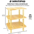 thumbnail image 2 of Mesa Centro Buro Minimalista Madera Lateral 3 Repisas 40cm Café, 2 of 7
