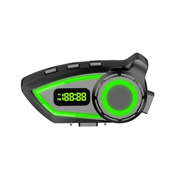 Motorcycle Helmet Bluetooth Headset - Wireless 6.0, AI Voice Assistant, 40H Playtime, IP65 Waterproof, FM Radio