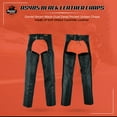 thumbnail image 2 of Daniel Smart Motorcycle Leather Chaps – All Season Unisex Biker Pant with Customizable fit and Carry Pockets, 2 of 7