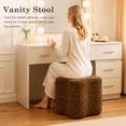 thumbnail image 4 of Casa Pura Furniture Ottoman Leopard Brown Velvet Clover-Shaped 250 lb Capacity 15.7 in, 4 of 7