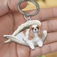 thumbnail image 5 of QHUDLV Cute Sleeping Angel Dog Pendant,Dog Sleeping Angel Acrylic Keychain 2D Hanging Keychain Pendant Suitable For Cars, Backpacks, Christmas Trees, Birthday Gifts, Stationery Decoration, 5 of 5