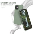 thumbnail image 3 of Case  iPhone 12&12 Pro 6.1 inch [Silky and Soft Touch Series] Premium Liquid Silicone Rubber Full-Body Protective Bumper Case for ,Calke Green, 3 of 15