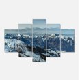 thumbnail image 2 of White Ski Slope Panoramic View - Landscape Artwork Canvas, 2 of 3