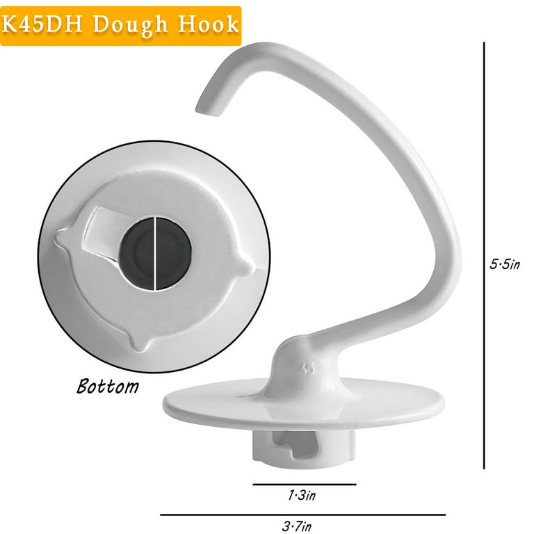 Kitchen Mixer Attachment K45ww Wire Whip K45dh Coated C Dough Hook K45b Coated Flat for 4.5 qt Kitchen Tilt-Head Stand Mixer Attachments