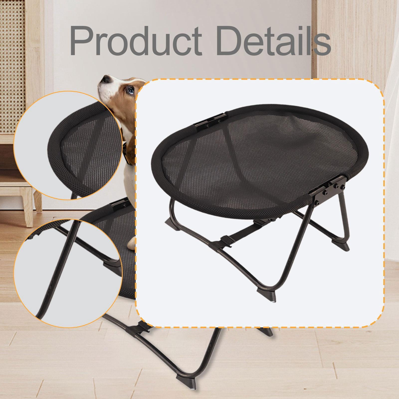 Bvdfgk Elevated Dog Bed Foldable Iron Frame Travel Sleeping Mat Pet Furniture for Small Mesh