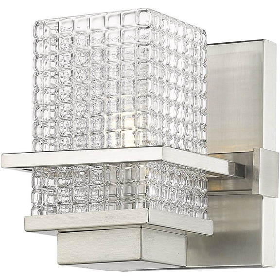 310-1W-SN-CL Innovations Lighting Wellfleet - 1 Light Bath Vanity In Retro Style-6 Inches Tall and 5.25 Inches Wide-Brushed Satin Nickel