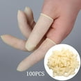 thumbnail image 6 of 100PCS Reusable Fingertip Protective Natural Latex White Finger Cots Rubber Gloves Finger Cover Protector Gloves L(29MM), 6 of 8