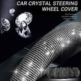 thumbnail image 3 of SHAR Crystal Car Steering Wheel Cover 38cm Universal Steering Wheel Cover Velvet Steering Wheel Cover Handcrafted Car Steering Wheel Covers Non-Slip Soft Microfiber Steering Wheel Cover, 3 of 5
