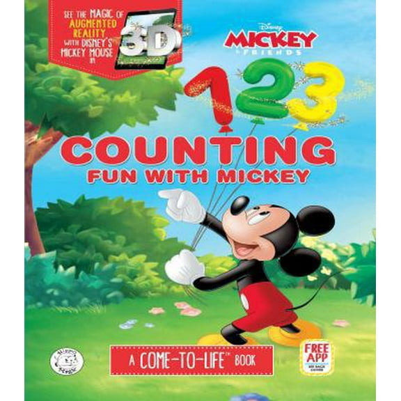 Pre-Owned Counting Fun with Mickey - Little Hippo Books - Augmented Reality - Come-to-Life Learning with Disney's Mickey Mouse - Children's Padded Board Book (Unknown) 1950416054 9781950416059
