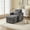 Gray, variant on Oversized Multifunctional Recliner Chair with Phone Holder, Chenille Fabric, Ergonomic Lazy Boy Recliner Chair with Lumbar Support, Storage Backrest, Swivel Rocking Chair for Living Room