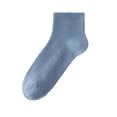 thumbnail image 2 of Lumtrix Men’s Mesh Ankle Socks Summer Fall Thin Quarter Socks Casual Dress Solid Color Socks Blue One Size, 2 of 3