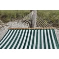 thumbnail image 4 of XgoodX Plush Quilted Hammock - Ultra-Soft Stitched Fabric for Cozy Outdoor Lounging, Perfect for Backyards & Patios (Green Stripe), 4 of 7
