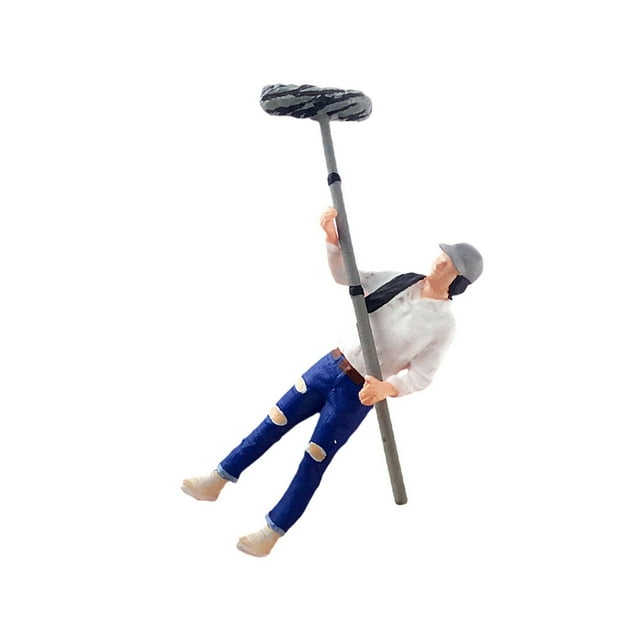 kurtrusly 1:64 Hand Painted Model People Figure Diorama Scenery Assistant White