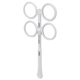 thumbnail image 3 of Instrumento de lente abatible de optometría ajustable de plástico con aleta óptica con tarjeta de prueba de visión para ambliopía blanca ±1,0 D., 3 of 14