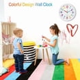 thumbnail image 3 of Learning Clock for Kids - Telling Time Easily, Non-Ticking, Battery Operated, Silent, Colorful Teaching Time Clock, 3 of 6