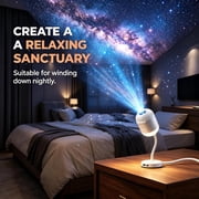 2026 HD Smart Dynamic 5D Holographic Night Light Projector, Plug and Play HD 2-in-1 Galaxy Star Projector, 360° Adjustable Hd Galaxy