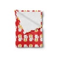 thumbnail image 2 of Japanese Cat Soft Flannel Fleece Throw Blanket, Lucky Maneki Neko Luck Fortune Prosperity Backdrop, Cozy Plush for Indoor and Outdoor Use, 50" x 60", Vermilion White Mustard, by Ambesonne, 2 of 5