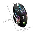 thumbnail image 2 of WRITWAA 1Pack Gaming Mouse Black Wired Optical Gamer Mouse with Luminous Feature, 2 of 8