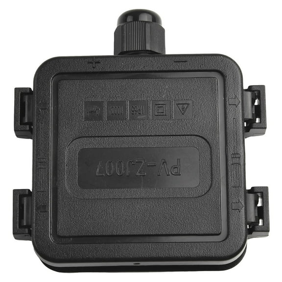 High Quality Junction Box Solar Panel Black Box Durable Hole IP67 Junction PV Panel Photovoltaic Single Snap-on