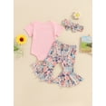 thumbnail image 5 of Hirigin Newborn Baby Girl Summer Funny Outfit Set 3 6 12 18 Months I Get My Attitude from Women Bodysuit Camouflage Flared Pants Headband Set, 5 of 8