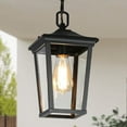 thumbnail image 2 of LNC Modern Farmhouse Black Outdoor Pendant Lantern, 1-Light Patio Hanging Lamp, 2 of 12