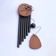 thumbnail image 2 of 26 pulgadas antiguo regalo de inauguración de la casa 6 tubos balcón campanillas de viento para patio (negro) JShteea  Libre de BPA, 2 of 9