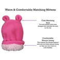 thumbnail image 4 of N'Ice Caps Baby Girls Toddler Fleece Hat Mitten Winter Set with Ears - Infant Kids Sherpa Lined Pink, 4 of 10
