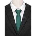 thumbnail image 4 of CORBATA CHIC para Hombres, Color Sólido, Corbatas Texturizadas Clásicas para Bodas Formales, Talla Única, Verde Oscuro, 4 of 4