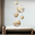 thumbnail image 2 of Designart "Magic of Gold and White Marble Geode I" Abstract Marble Round Wall Art Set Of 5 - Gold Modern Living Room Wall Metal Art Set, 2 of 6