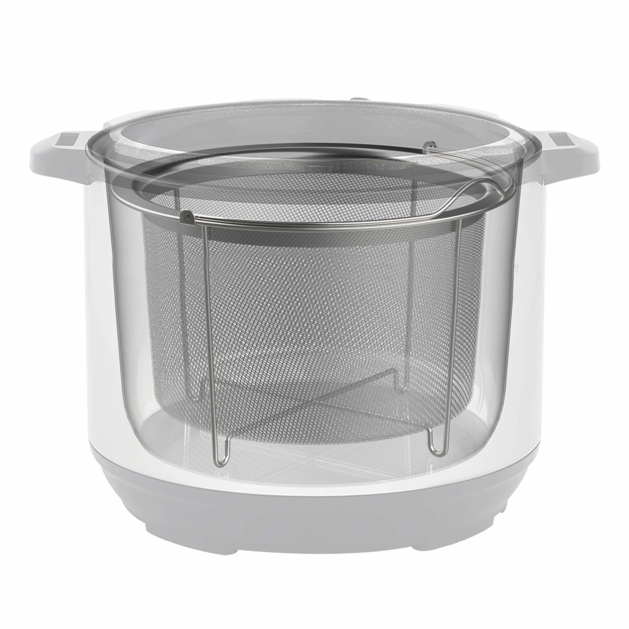 Instant Pot Official Large Mesh Steamer Basket Set of 2 - Stainless Steel, Multi-Purpose Steamer & Strainer for Vegetables, Fish, Meat & More - Rust-Resistant, Easy-Lift Handle, Dishwasher Safe