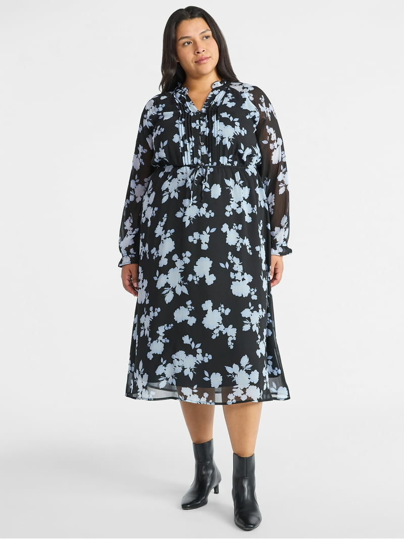 womens midi dress spring Spring Floral Tiered Midi Dress M