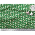 thumbnail image 2 of Soimoi Green polyester Crepe Fabric Dot & Cupcake Food Print Fabric by the Yard 52 Inch Wide, 2 of 3