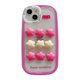thumbnail image 1 of Funda de teléfono con purpurina epoxi coreana, bonita funda de silicona Kawaii con borde de corazón y amor para iPhone 14 11 12 13 Pro Max 12 promax zhangyuxiang LED, 1 of 2