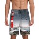thumbnail image 1 of Balery 3d Lighthouse in the Surf Pantalones cortos de pijama de punto de algodón para hombre con cinturilla y bolsillos-4X-Large, 1 of 6