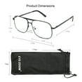EYE ZOOM Reading Glasses 3 Pack Metal Frame Square Aviator Style Geek