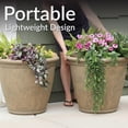 thumbnail image 4 of 24-Inch Anjelica Large Plastic Pot for Plants - Outdoor Double-Walled Large Plastic Planter with Drillable Drainage Holes - Beige, 4 of 9