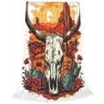 thumbnail image 2 of Zufioo Western Desert Cactus Ram Skull Fleece Blanket Queen Size,Plush Bed Blanket,Ultra Soft Throw Blanket,Plush Fuzzy Cozy Blanket Perfect for Bed,Couch-40"x30", 2 of 7