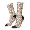 thumbnail image 1 of Balery Cartoon Cat Calcetas Largas con Estampado para Hombre y Mujer – Suaves y Transpirables, Talla Única (US 5-11), 1 of 6