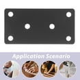 thumbnail image 3 of OUNONA  10 Sets Flat Metal Plate Corner Bracket for Wood Fitness Black, 3 of 8