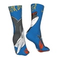 thumbnail image 7 of Fuzoiu Shark With Sunglasses and Lobste Print Crew Socks,Casual Athletic Gym LightWeight Thin Socks,Casual Crew Socks for Men Woman,Calf Length Crew Socks, 7 of 7
