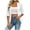 White, variant on Women's Hollow Eyelet Cardigan Lapel 3/4 Sleeve Open Front Loose Shrug Lightweight Business Casual Jacket Spring Fall office Tops White
