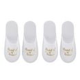 thumbnail image 1 of KAKOWELY 2 pares de pantuflas de boda desechables de tela, regalo práctico para dama de honor., 1 of 5