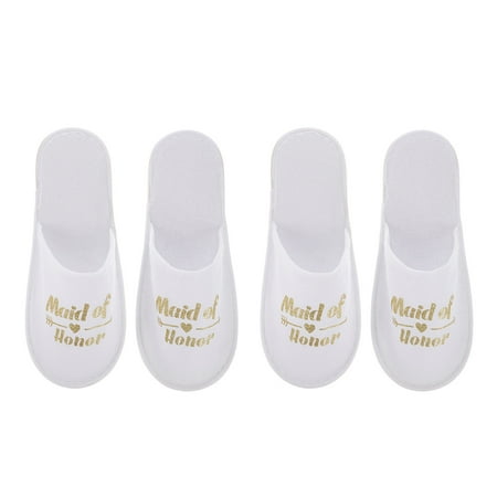 

2 Pairs Wedding Slippers Disposable Fabric Slippers Practical Bridesmaid Gift