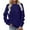 Navy, variant on ShomPort Sweatshirt for Womens Scoop Neck Regular Fitted Long Sleeve Sports Outwork Pullover Causal Hoodies