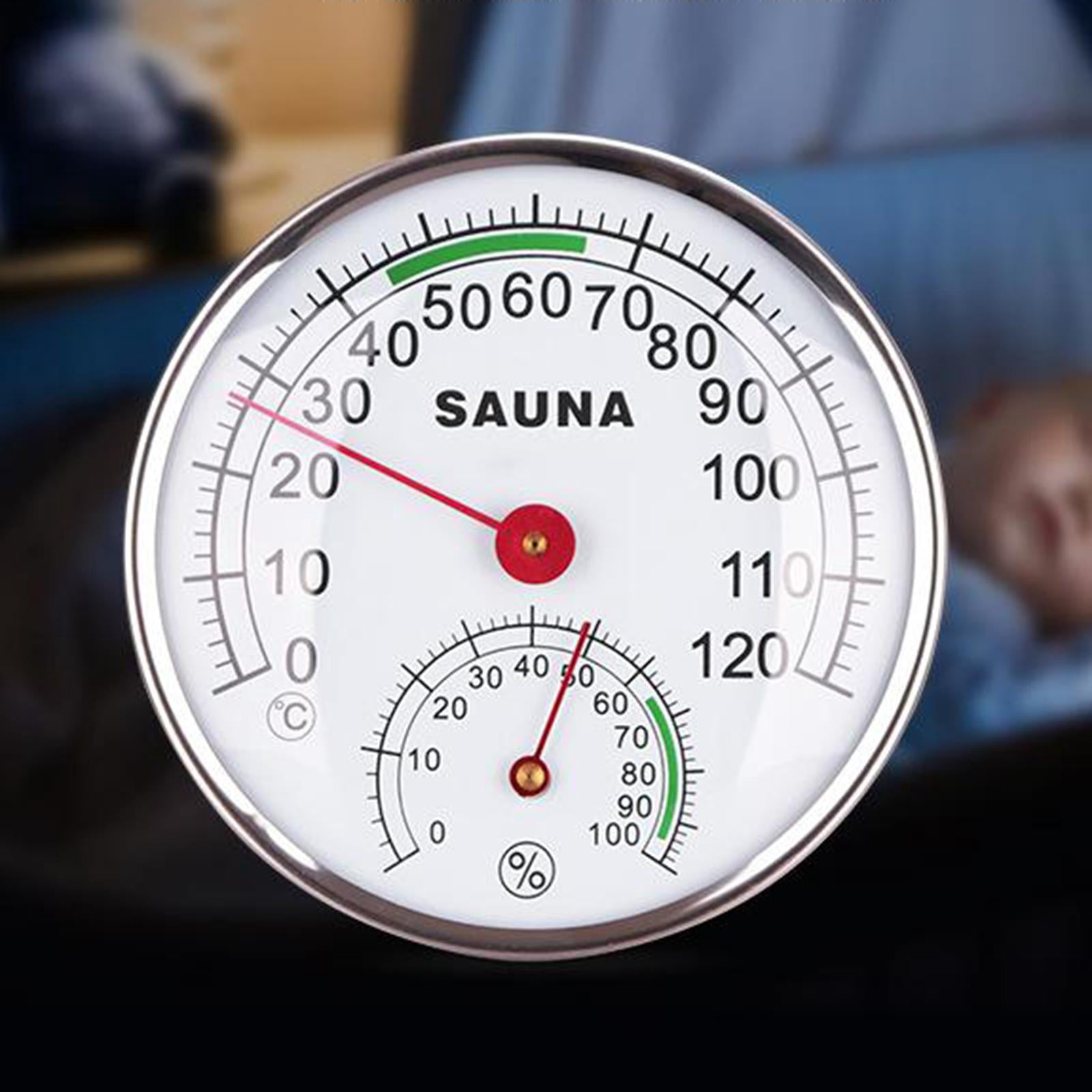 4.9inch Round Sauna Hygrothermograph Hygrometer Humidity and Temperature Measurement Meter 0-12℃ for