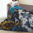 thumbnail image 6 of Pofeuu Sunset Sunflower Dog Print Ultra-Soft Micro Fleece Blanket,for Bed Or Sofa,All Season Throw Blankets Flannel Blanket-50"x40", 6 of 7