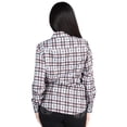 thumbnail image 2 of Women&rsquo;s Black/White Plaid Print Long Sleeve Western Shirt 'El Se&ntilde;or de los Cielos' 44720, 2 of 3