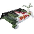 thumbnail image 2 of Black Christmas Table Cloth Waterproof Tablecloths, Snowman Xmas Tree Snowflake Winter Gifts Tablecloth Dining Table Cover for Kitchen Party Tabletop Outdoor, Rectangle Tablecloth 60x102 Inch, 2 of 9