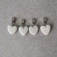thumbnail image 4 of Tablecloth Weights Hangers Heart Shape Stone Table Cloth Weights with Stainless Steel Clips Heart Stone Tablecloth 8 Packs(White), 4 of 5