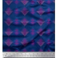 thumbnail image 1 of Soimoi Blue Modal Satin Fabric Embroidery Style Art & Craft Print Fabric by Yard 42 Inch Wide, 1 of 3